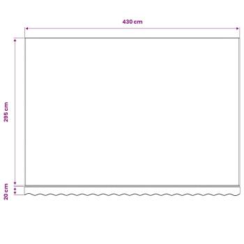 Ersatzstoff für Markise Creme 450x300 cm Polyester