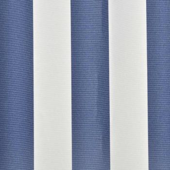 Ersatzstoff für Markise Blau und Weiß 350x250 cm Polyester