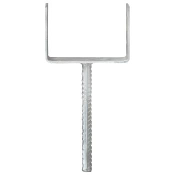 Pfostenträger 6 Stk. Silbern 14×6×30 cm Verzinkter Stahl