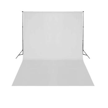 ARDEBO.de - Teleskopischer Hintergrund-System + Weißer Hintergrund 3 x 5 m