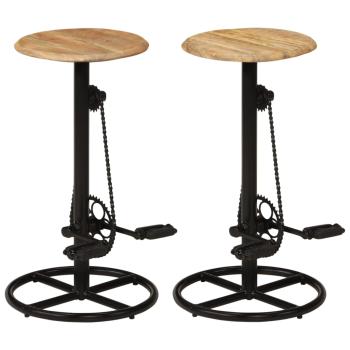 ARDEBO.de - Barhocker 2 Stk. Massivholz Mango