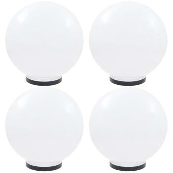 ARDEBO.de - LED-Gartenleuchten 4 Stk. Kugelförmig 40 cm PMMA