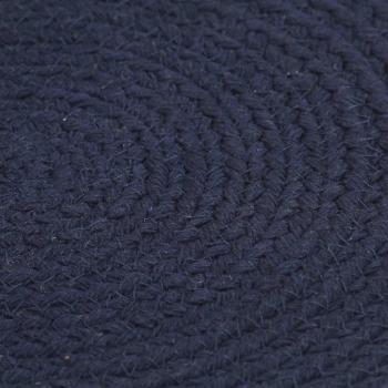 Tischsets 6 Stk. Marineblau 38 cm Rund Baumwolle