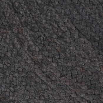 Teppich Handgefertigt Jute Rund 90 cm Dunkelgrau