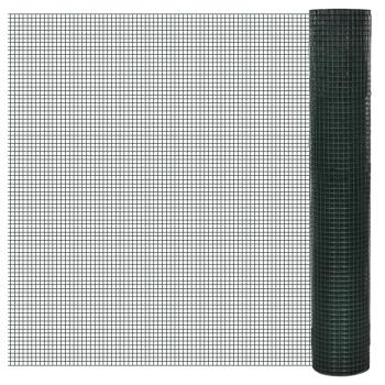 ARDEBO.de - Drahtzaun für Hühner Verzinkt mit PVC-Beschichtung 10x1 m Grün