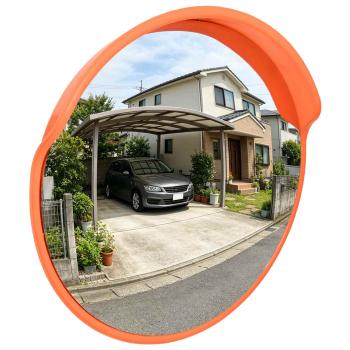ARDEBO.de - Verkehrsspiegel Konvex PC-Kunststoff Orange 60 cm Outdoor