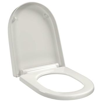 Toilettensitz mit Absenkautomatik und Quick-Release Weiß Eckig