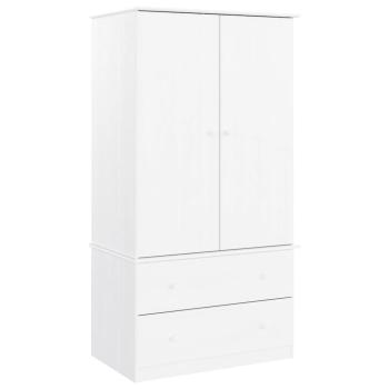 Kleiderschrank ALTA Weiß 90x55x170 cm Massivholz Kiefer
