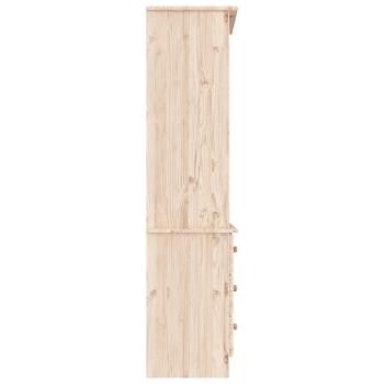 Bücherregal mit Schubladen ALTA 60x35x142 cm Massivholz Kiefer