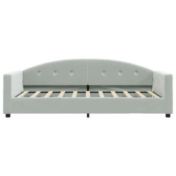 Tagesbett Hellgrau 80x200 cm Samt