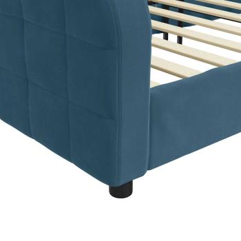 Tagesbett Blau 80x200 cm Samt