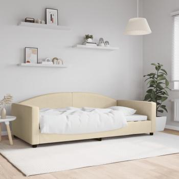 ARDEBO.de - Tagesbett Creme 100x200 cm Stoff