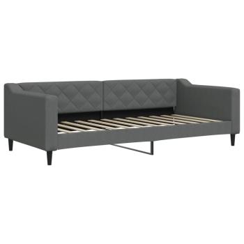 Tagesbett Dunkelgrau 90x200 cm Stoff