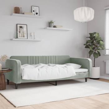 ARDEBO.de - Tagesbett Hellgrau 90x190 cm Samt