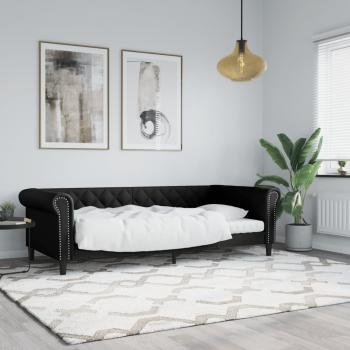 ARDEBO.de - Tagesbett Schwarz 90x200 cm Kunstleder