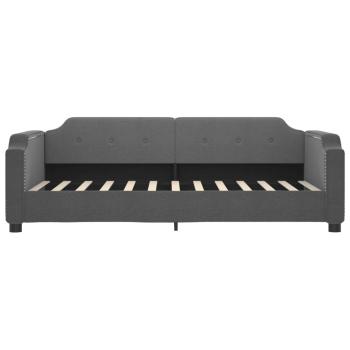 Tagesbett Dunkelgrau 100x200 cm Stoff