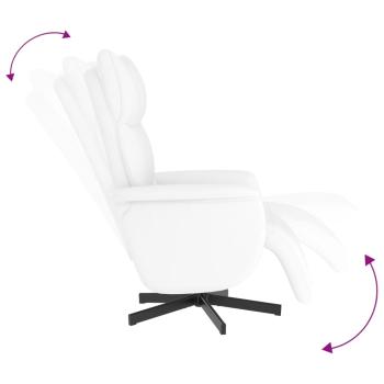 Relaxsessel mit Fu?teil Wei? Kunstleder