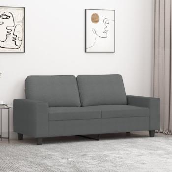 ARDEBO.de - 2-Sitzer-Sofa Dunkelgrau 140 cm Stoff