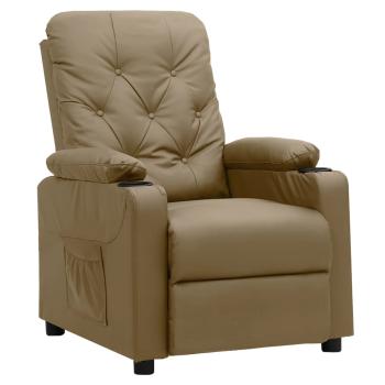 ARDEBO.de - Relaxsessel Cappuccino-Braun Kunstleder