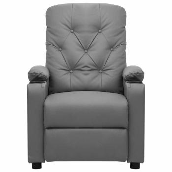Relaxsessel Grau Kunstleder