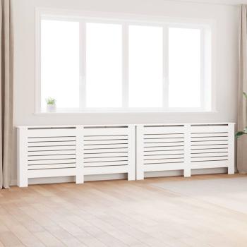 ARDEBO.de - Heizkörperverkleidungen 2 Stk. Weiß 172×19×81,5 cm MDF