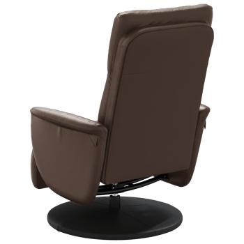 Relaxsessel mit Fußteil Braun Kunstleder