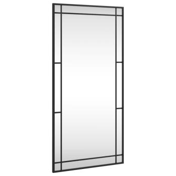 Wandspiegel Schwarz 50x100 cm Rechteckig Eisen