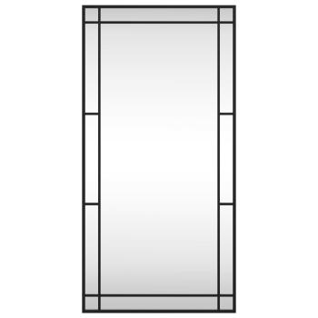 Wandspiegel Schwarz 50x100 cm Rechteckig Eisen