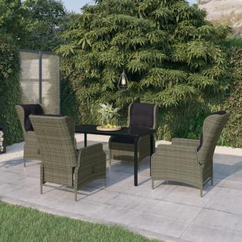 ARDEBO.de - 5-tlg. Garten-Essgruppe Braun