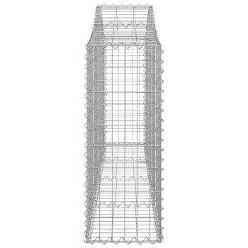 Gabionen mit Hochbogen 5 Stk. 200x30x80/100 cm Verzinktes Eisen