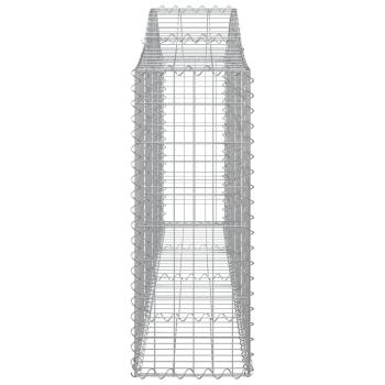 Gabionen mit Hochbogen 12 Stk. 200x30x80/100cm Verzinktes Eisen