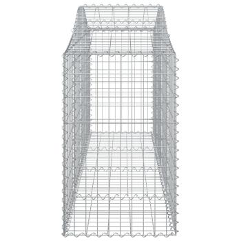 Gabionen mit Hochbogen 7 Stk. 200x50x80/100 cm Verzinktes Eisen