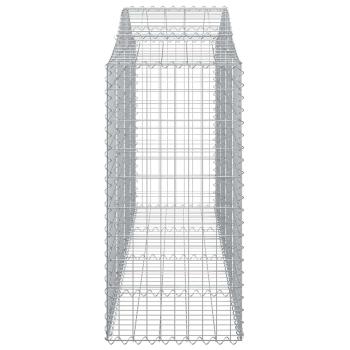 Gabionen mit Hochbogen 5 Stk. 200x50x120/140cm Verzinktes Eisen