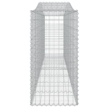 Gabionen mit Hochbogen 6 Stk. 400x50x100/120cm Verzinktes Eisen