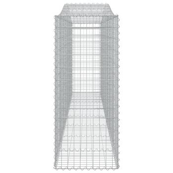 Gabionen mit Hochbogen 2 Stk. 400x50x120/140cm Verzinktes Eisen