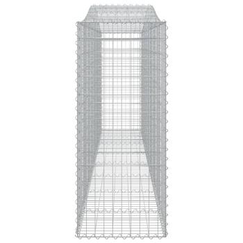 Gabionen mit Hochbogen 9 Stk. 400x50x120/140cm Verzinktes Eisen