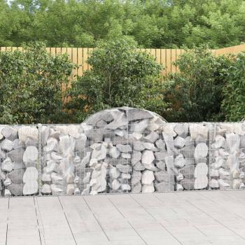 ARDEBO.de - Gabionen mit Hochbogen 15 Stk. 200x30x80/100cm Verzinktes Eisen