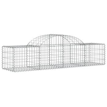 Gabionen mit Hochbogen 10 Stk. 200x50x40/60 cm Verzinktes Eisen