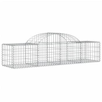 Gabionen mit Hochbogen 12 Stk. 200x50x40/60 cm Verzinktes Eisen