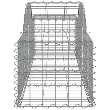 Gabionen mit Hochbogen 12 Stk. 200x50x40/60 cm Verzinktes Eisen