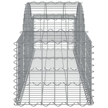 Gabionen mit Hochbogen 18 Stk. 200x50x40/60 cm Verzinktes Eisen