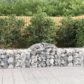 ARDEBO.de - Gabionen mit Hochbogen 8 Stk. 200x50x60/80 cm Verzinktes Eisen