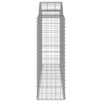 Gabionen mit Hochbogen 9 Stk. 200x50x120/140cm Verzinktes Eisen
