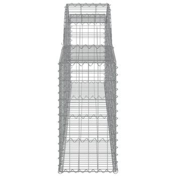 Gabionen mit Hochbogen 8 Stk. 300x30x60/80 cm Verzinktes Eisen