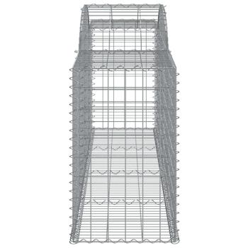 Gabionen mit Hochbogen 30 Stk. 300x50x80/100cm Verzinktes Eisen