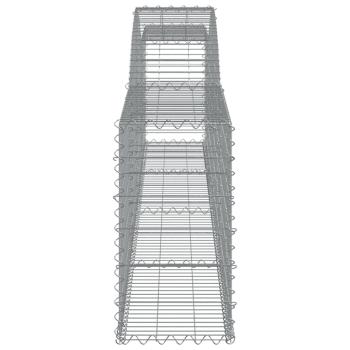 Gabionen mit Hochbogen 7 Stk. 400x30x60/80 cm Verzinktes Eisen