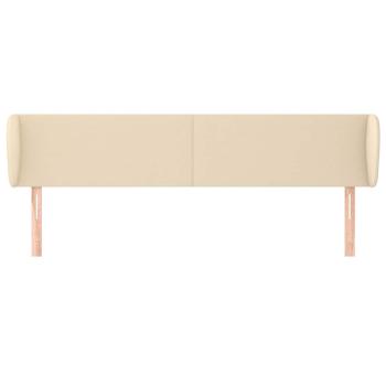 Kopfteil mit Ohren Creme 203x23x78/88 cm Stoff