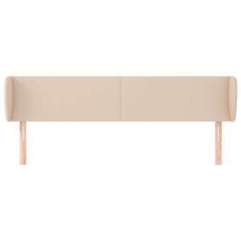 Kopfteil mit Ohren Cappuccino-Braun 203x23x78/88 cm Kunstleder