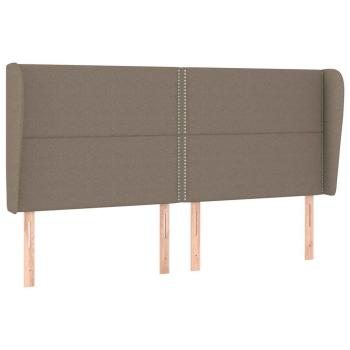 Kopfteil mit Ohren Taupe 183x23x118/128 cm Stoff