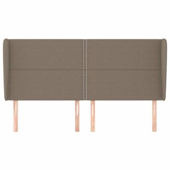 Kopfteil mit Ohren Taupe 183x23x118/128 cm Stoff